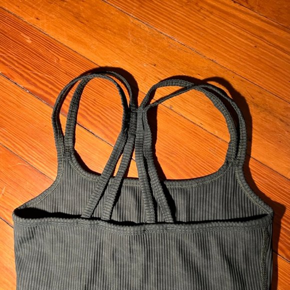 Carbon38 Ribbed Leopard Crop Bra - Color: Green | Size: S - Picture 8 of 15